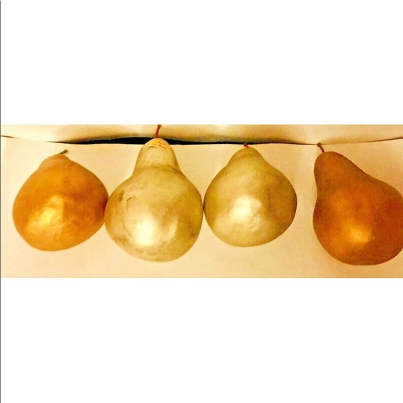 New Italian Glass Pear Gold Silver Italian Italy - Picture 16 of 16